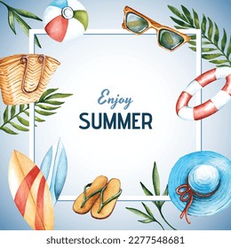 Colorful Summer background. vector illustration design.