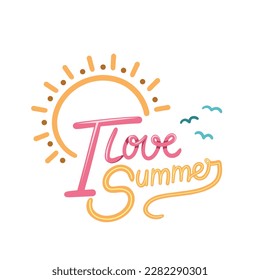 Colorful Summer background. vector illustration design.