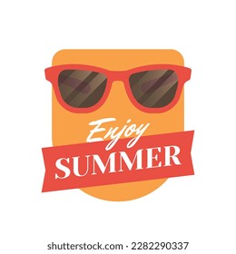 Farbiger Sommerhintergrund. Vektorgrafik-Design.