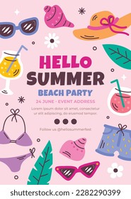 Colorful Summer background. vector illustration design.