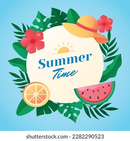 Colorful Summer background. vector illustration design.