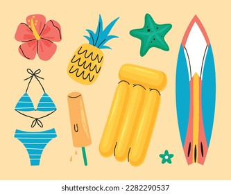 Colorful Summer background. vector illustration design.