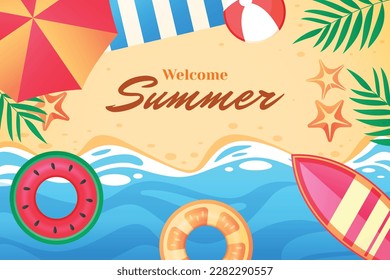 Colorful Summer background. vector illustration design.