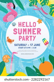 Colorful Summer background. vector illustration design.