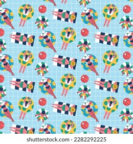 Farbiger Sommerhintergrund. Vektorgrafik-Design.