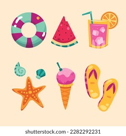 Colorful Summer background. vector illustration design.