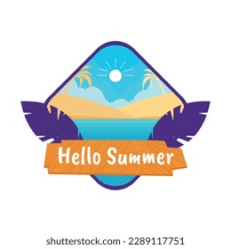 Farbiger Sommerhintergrund. Vektorgrafik-Design.