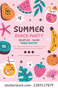 Colorful Summer background. vector illustration design.