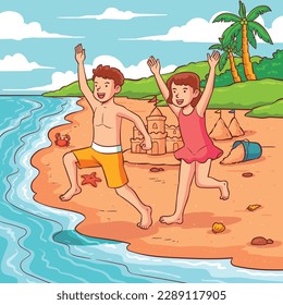 Colorful Summer background. vector illustration design.