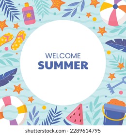 Colorful Summer background. vector illustration design.
