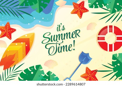 Colorful Summer background. vector illustration design.