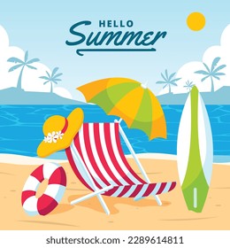 Colorful Summer background. vector illustration design.