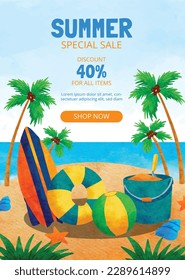 Colorful Summer background. vector illustration design.