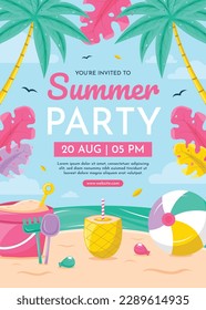 Colorful Summer background. vector illustration design.