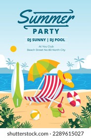 Colorful Summer background. vector illustration design.