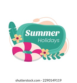 Colorful Summer background. vector illustration design. summer elements. summer time. Summer concept design. colorful design.