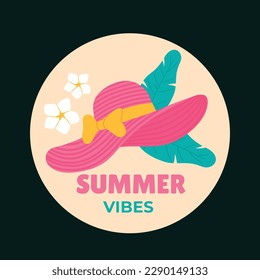 Colorful Summer background. vector illustration design. summer elements. summer time. Summer concept design. colorful design.