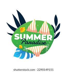 Colorful Summer background. vector illustration design. summer elements. summer time. Summer concept design. colorful design.