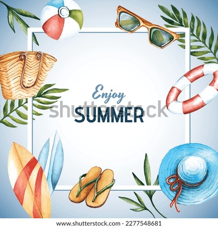 Colorful Summer background. vector illustration design.