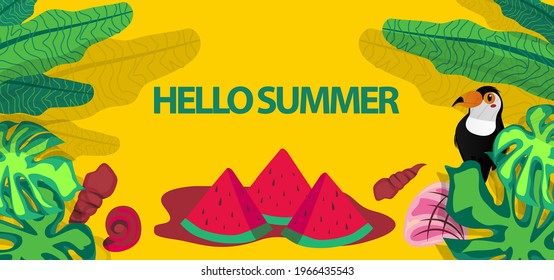 Farbiger Sommer-Bannerdesign-Hintergrund