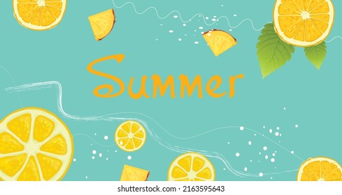 Colorful Summer Banner Design Background Layout Stock Vector (Royalty ...