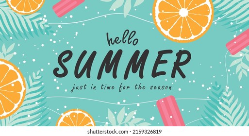 Colorful Summer Banner Design and Summer Website Header Design