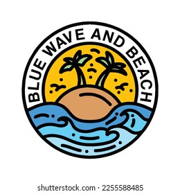Colorful Summer Beach Logo Vector Design Graphic Emblem