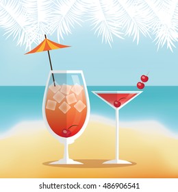 Colorful Summer cocktail design