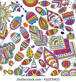 Colorful summer floral pattern