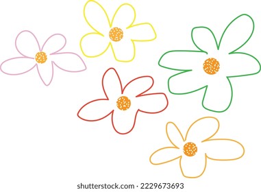 colorful summer flower blossom vector