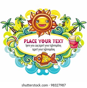 Colorful Summer frame series