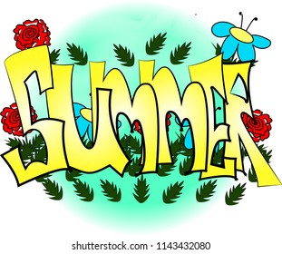 Colorful summer graffiti
