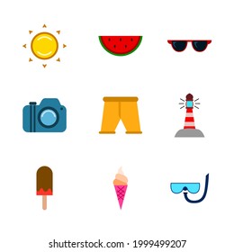 colorful summer icon design. design for application templates.