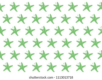 Colorful summer pattern with hand drawn beach elements. Fashion print design. Seamless sea cute pattern with starfish summer pattern vector