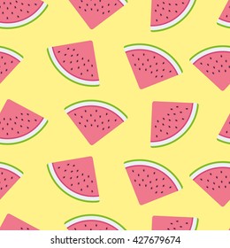 A colorful summer pattern with watermelons 