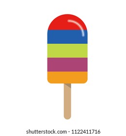 Colorful summer popsicle, delicious summer sweet cool dessert