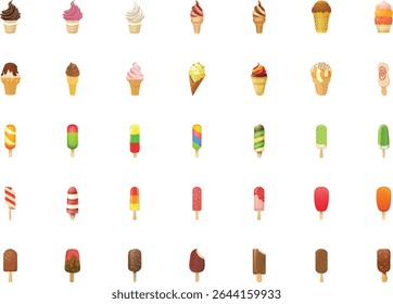 Colorful summer popsicles and ice cream illustrations refreshing flavors, cool treats, and DIY recipes for hot sunny days!