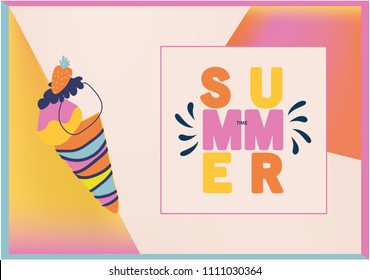 Colorful Summer poster / banner.