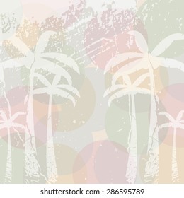 Colorful summer retro beach template 