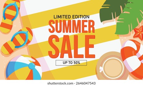 Colorful Summer Sale Banner Design banner