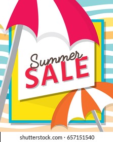 Colorful Summer Sale poster layout. Template vector background.
