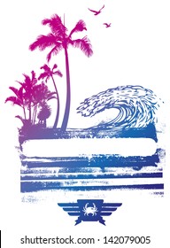 colorful summer scene