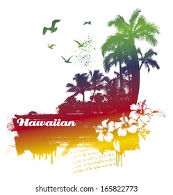 colorful summer scene