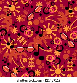 Colorful summer seamless pattern design