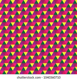 Colorful summer seamless pattern with triangles.vector illustration.