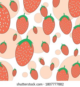 Colorful summer seamless pattern with tropical fruits 