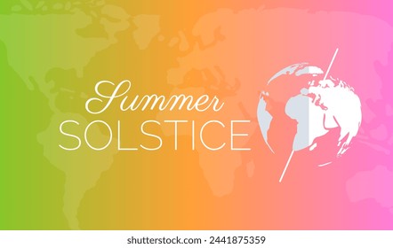 Colorful Summer Solstice Background Illustration