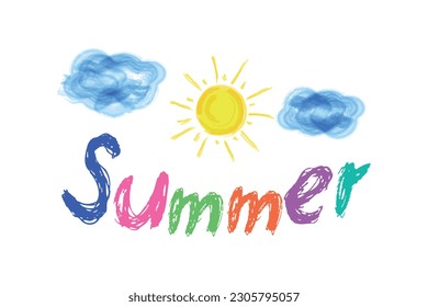 Colorful summer sunny background banner layout design