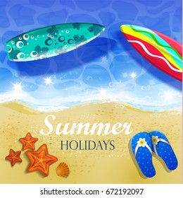 Colorful Summer Surfing Design