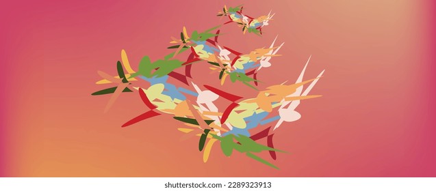 Vector de vibración de verano colorido con fondo rosa, naranja y dorado para tu plantilla
